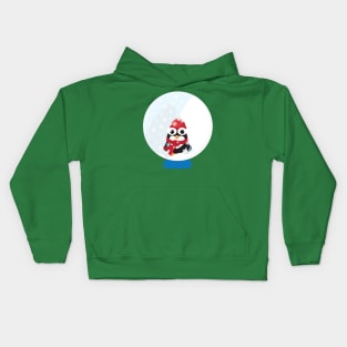 Snow Globe With Cute Penguin Kids Hoodie